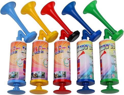 FARBIN Loud Air Horn Handheld Pump Air Horn Noisemakers for Kids Birthday Party, Football Match Sporting Events, Festival Celebrations, Fog Warning Horn Trump, 2pcs (Mini handheld horn 2pcs) in Saudi Arabia