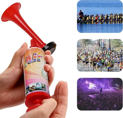 FARBIN Loud Air Horn Handheld Pump Air Horn Noisemakers for Kids Birthday Party, Football Match Sporting Events, Festival Celebrations, Fog Warning Horn Trump, 2pcs (Mini handheld horn 2pcs) in Saudi Arabia