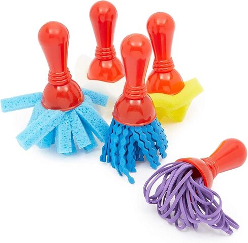 Texture Paint Brushes for Kids and Toddlers, Easy Grip (3.5 x 2 in, 5 Pieces) in Saudi Arabia