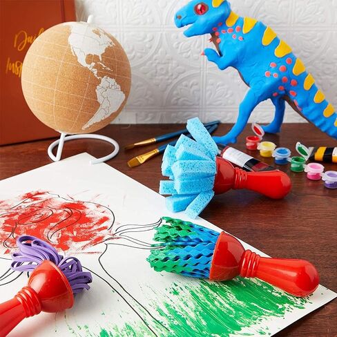 Texture Paint Brushes for Kids and Toddlers, Easy Grip (3.5 x 2 in, 5 Pieces) in Saudi Arabia