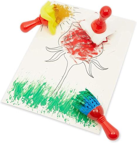 Texture Paint Brushes for Kids and Toddlers, Easy Grip (3.5 x 2 in, 5 Pieces) in Saudi Arabia