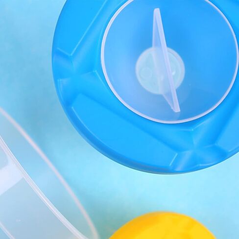 10 Pieces Kids No Spill Paint Cups with Colored Lids and 10 Pack Colors Paint Brush Set for Kids Art Painting in Kuwait