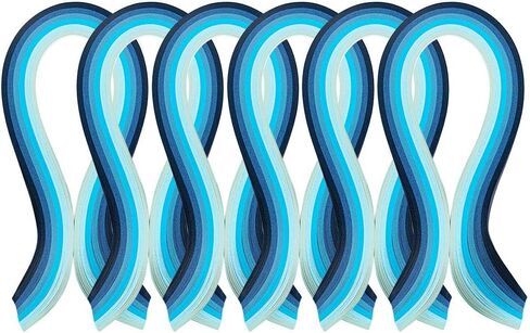 arricraft 1200 Strips Quilling Paper Strips, 3mm Quilling Art Strips, 6 Colors Paper Craft Supplies for Paper Art DIY Craft Projects-Green Gradient in Kuwait