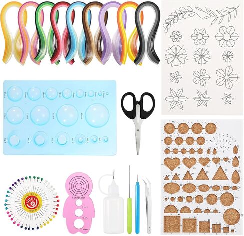 PATIKIL Quilling Paper Set, Paper Quilling Kits with 43 Colors 900 Paper Strips (Width: 5mm) 10 Quilling Tools for Quilling Beginners Art Paper DIY Craft in Saudi Arabia