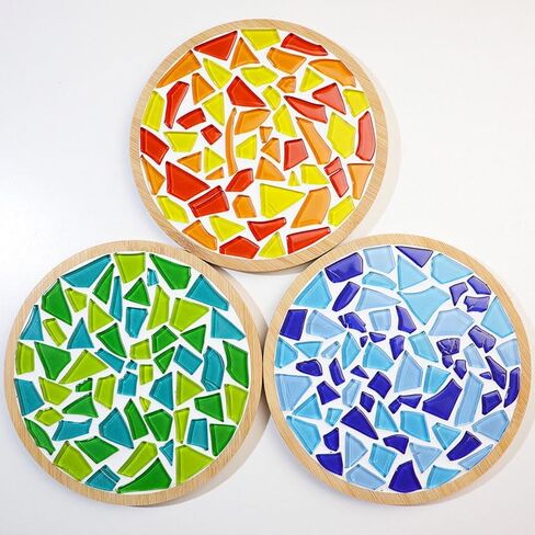 MY.XWFD Handmade Material Irregular Mosaic Tile, Miniature Glass Mini Mosaic Tile DIY Hobby Kids Handmade 200g - Yellow in Kuwait