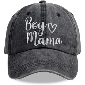 قبعات SHANVANKE Boy Mama للنساء، هدايا للأم، قبعة بيسبول مطرزة من القطن الدنيم قابلة للتعديل in Kuwait