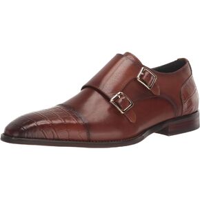 STACY ADAMS Men's Pierson Cap Toe Double Monk Strap Loafer