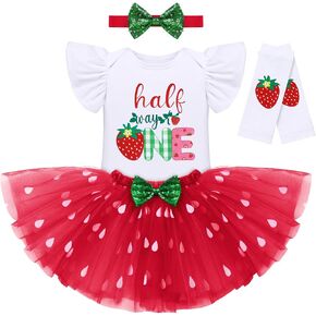 IBTOM CASTLE Baby Girls Pineapple/Strawberry/Avocado/Lemon Fruit Birthday Party Outfit Tutu Skirt Leggings 4pcs Clothes Set in Saudi Arabia