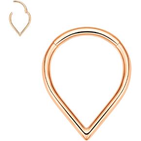 VOJO G23 التيتانيوم الدمعة الحاجز الدائري Daith ثقب الأقراط مجوهرات الزنمة اللولب الأنف خواتم الغضروف للنساء in Kuwait