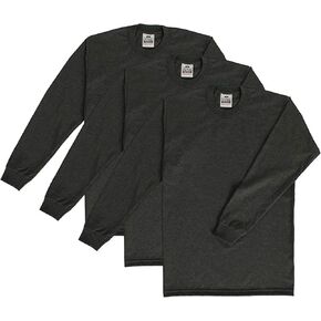 Pro Club Men's 3-Pack Heavyweight Cotton Long Sleeve Crew Neck T-Shirt in Kuwait