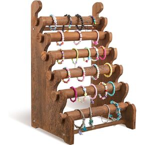 Marsui Wooden Bracelet Stand and Display 6 Tier Bracelet Holder Bracelet Organizer Bracelet Displays for Selling Bracelet Stand for Jewelry Bangle Watch Store Showcase Home Storage Display in Kuwait