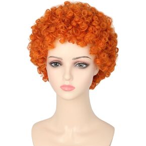 70s 80s Afro Wig Black Short Curly Wig for Men Women Halloween Disco Rock Wig Hippie Costume Wig