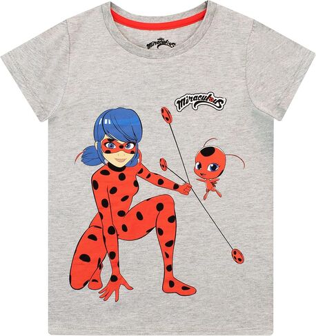 Miraculous Girls' Ladybug Top and Leggings Set 2 Piece Superhero Outfit for Kids in Saudi Arabia