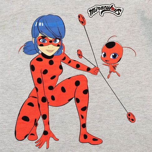 Miraculous Girls' Ladybug Top and Leggings Set 2 Piece Superhero Outfit for Kids in Saudi Arabia