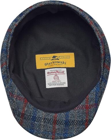 Sterkowski Shelby Cap | 100% Harris Tweed Newsboy Cap for Men | 8 Panel Peaky Style Hat in Kuwait