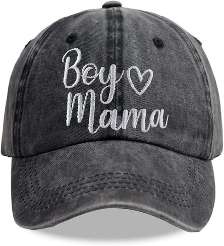 قبعات SHANVANKE Boy Mama للنساء، هدايا للأم، قبعة بيسبول مطرزة من القطن الدنيم قابلة للتعديل in Kuwait