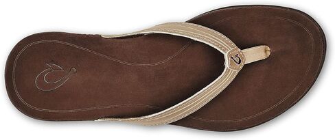 OLUKAI 'Aukai Women's Beach Sandals, Soft Leather Flip-Flop Slides with Non Marking Outsoles, Lightweight & All-Day Comfort in Saudi Arabia