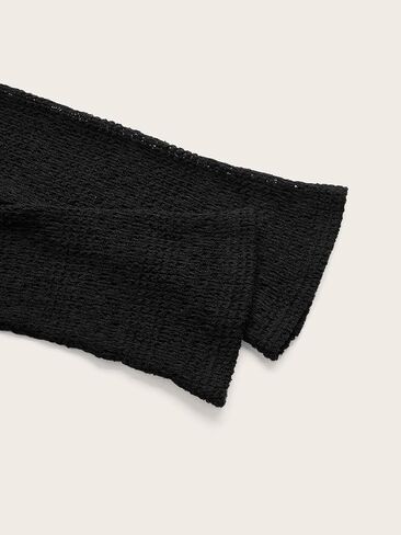 Cozyease Women's Long Sleeve Crochet Top Y2k Knit Crop Top Bolero Shrug Sweater Streewear in Saudi Arabia