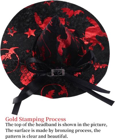 Sucrain 5 Pcs Halloween Mini Pointy Witch Hat Headband Costume Dress up Cosplay Accessories in Saudi Arabia