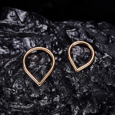 VOJO G23 Titanium Teardrop Septum Ring Daith Piercing Earrings Jewelry Tragus Helix Nose Rings Cartilage for Women in Saudi Arabia