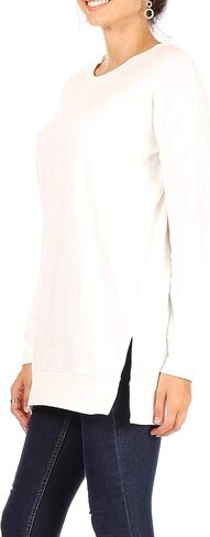 Womens Long Sleeve Tunic Tops for Leggings Casual Pullover Crew Neck Sweater for Fall, Winter, Everyday Loose Tops for Women in Saudi Arabia