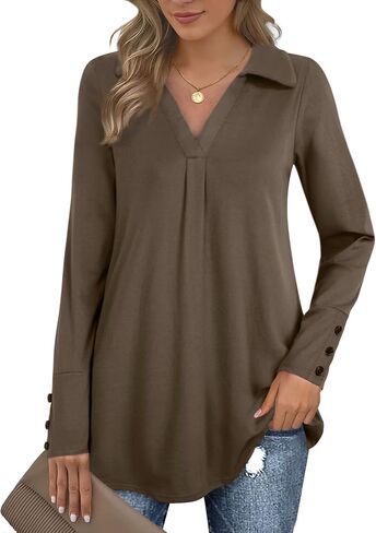 سترة نسائية من Vivilli برقبة على شكل حرف V وأكمام طويلة متأرجحة على شكل حرف A يمكن ارتداؤها مع السراويل الضيقة in Kuwait