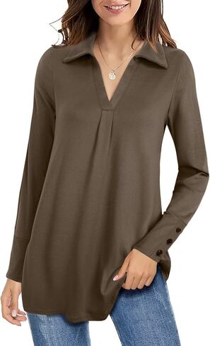 سترة نسائية من Vivilli برقبة على شكل حرف V وأكمام طويلة متأرجحة على شكل حرف A يمكن ارتداؤها مع السراويل الضيقة in Kuwait