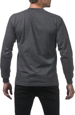 Pro Club Men's 3-Pack Heavyweight Cotton Long Sleeve Crew Neck T-Shirt in Kuwait