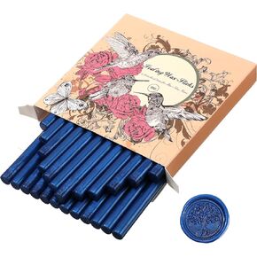 Containlol 24 Pcs Glue Gun Sealing Wax Sticks for Seal Mini Envelope Glue Gun Sealing Wax for Wedding Invitations Cards Envelopes Snail Mails Wine Packages(Bronze) in Kuwait