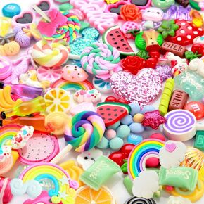 Slime Charms Flower Set - ANPHNIE Kawaii Resin Flatback Slime Beads Making Supplies for DIY Craft Making and Ornament Scrapbooking in Saudi Arabia