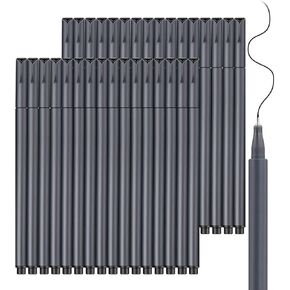 Taotree Journal Planner Pens, 24 Black Fine Point Pens, Ideal for Art, Crafts, Scrapbooks, School, Office, and More