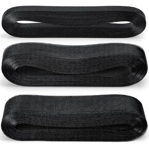 Jexine 3 Rolls 150 Yards 1 Inch 2 Inch 3 Inch Horsehair Braid for Sewing Trimming Wide Stiff Polyester Boning Hair Ribbon