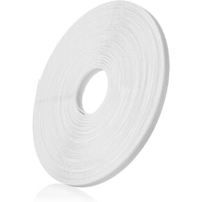 50 Yards Wide Plastic Boning for Sewing Sew-Through Boning Wedding Dress Nursing Caps Party Decoration Flowers (White, 6mm)