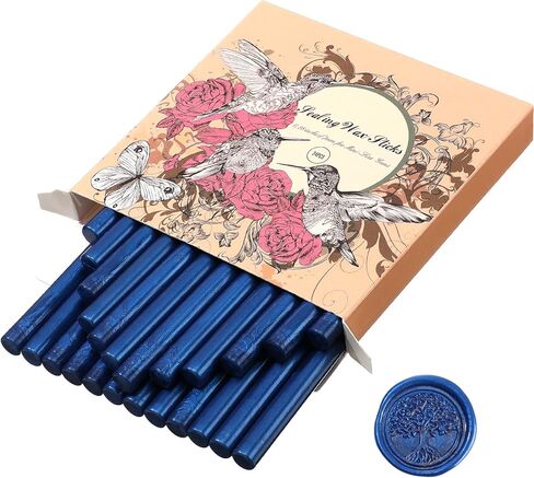 Containlol 24 Pcs Glue Gun Sealing Wax Sticks for Seal Mini Envelope Glue Gun Sealing Wax for Wedding Invitations Cards Envelopes Snail Mails Wine Packages(Bronze) in Kuwait