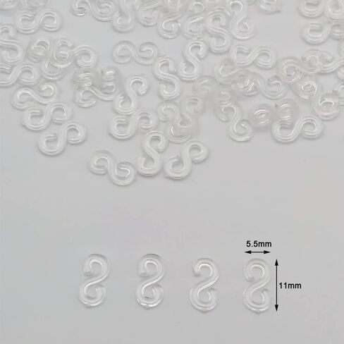 Alamic 500 Pack S Clips Loom Rubber Bands Clips, Colourful in Kuwait