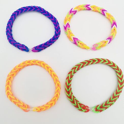Alamic 500 Pack S Clips Loom Rubber Bands Clips, Colourful in Kuwait