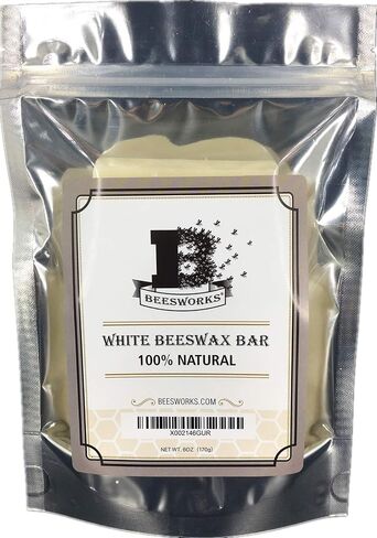 Beesworks® (6) 1oz White Beeswax Bars - Package of (6) 1oz Bars (6oz) - Cosmetic Grade. in Saudi Arabia
