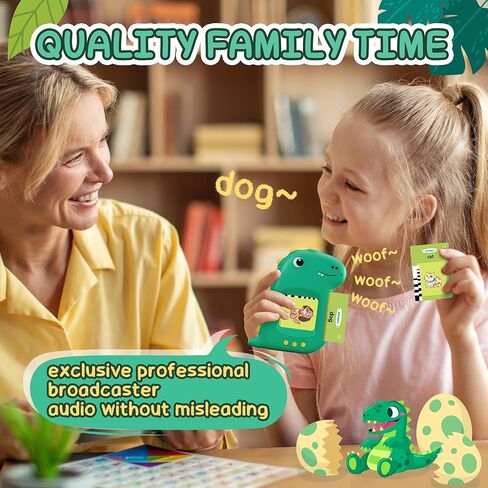 Kids Toddler Toys, Birthday for Kids, Montessori Toys, Sensory Toys Educational Learning Toys Gifts for Children, 224 Sight Words Dinosaur Talking Flash Cards for 2 3 4 5 6 Boys Girls in Kuwait