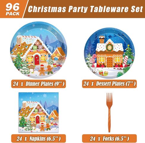 96 قطعة من أطباق حفلات حلوى النعناع لعيد الميلاد، عيد ميلاد سعيد أحمر أخضر حلويات زينة الحفلات لوازم لعطلة الشتاء وعيد الميلاد وحفلات استقبال المولود الجديد وحفلات أعياد الميلاد، مناديل ورقية، تقدم 24 قطعة in Kuwait