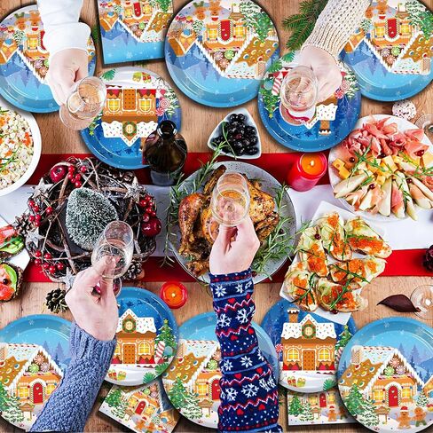 96 قطعة من أطباق حفلات حلوى النعناع لعيد الميلاد، عيد ميلاد سعيد أحمر أخضر حلويات زينة الحفلات لوازم لعطلة الشتاء وعيد الميلاد وحفلات استقبال المولود الجديد وحفلات أعياد الميلاد، مناديل ورقية، تقدم 24 قطعة in Kuwait