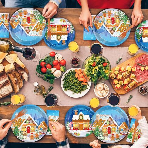 96 قطعة من أطباق حفلات حلوى النعناع لعيد الميلاد، عيد ميلاد سعيد أحمر أخضر حلويات زينة الحفلات لوازم لعطلة الشتاء وعيد الميلاد وحفلات استقبال المولود الجديد وحفلات أعياد الميلاد، مناديل ورقية، تقدم 24 قطعة in Kuwait