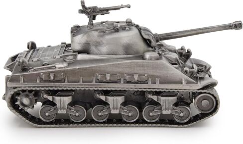 TANG DYNASTY 1:72 M4 Sherman Medium Tank Model Full Metal with Bamboo Gift Box,World War II U.S. Army Diecast Tank Model for Collecting and Gift (Silver) in Saudi Arabia