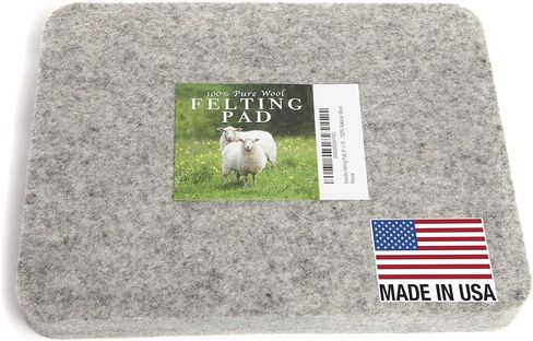 Needle Felting Pad, 100% Wool, 8 x 10 x 1 in, Firm, Made in USA in Kuwait