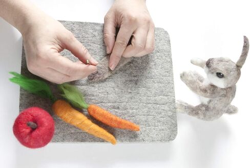Needle Felting Pad, 100% Wool, 8 x 10 x 1 in, Firm, Made in USA in Kuwait