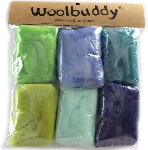 Woolbuddy Wool Roving Set for Needle Felting, 24 Colors Merino Wool Kit in Kuwait