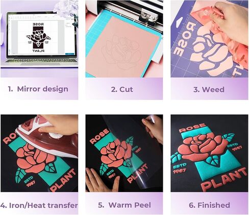 xTool Puff Vinyl Heat Transfer 3D - 14 Sheets 12"x 10" Puff HTV Heat Transfer Vinyl, 12 Assorted Color Foaming Iron On Vinyl for T-Shirts, Puffy HTV Compatible with xTool M1, Cricut, Silhouette Cameo in Kuwait
