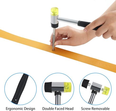 71 قطعة من ادوات الختم المصنوعة من الجلد تتضمن 68 قطعة من طوابع الحرف الابجدية والارقام والانماط والنحت والجلد، قطعتين من ادوات ثقب الجلد ومطرقة مطاطية للحرف اليدوية الجلدية in Kuwait