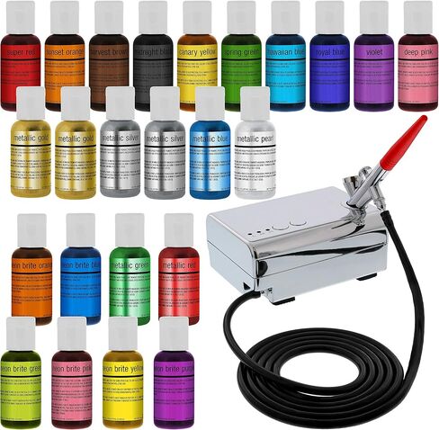 U.S. Cake Supply Complete Cake Airbrush 24 Color Decorating Kit in Kuwait