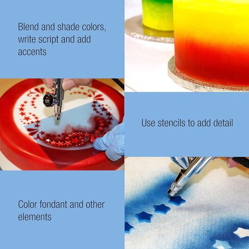 U.S. Cake Supply Complete Cake Airbrush 24 Color Decorating Kit in Kuwait