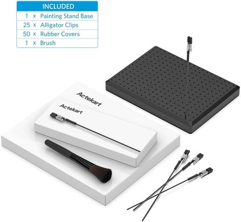 Painting Stand Base Holder and 12PCS Alligator Clip Sticks Set (with Sturdy Rubber Tips) Modeling Tools for Airbrush Spray, for Gundam Hobby Model Parts Assemble, for DIY Card Photo Memo in Saudi Arabia